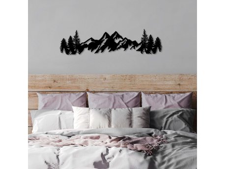 WALLXPERT Dekorativni metalni zidni dodatak Mountain View 3