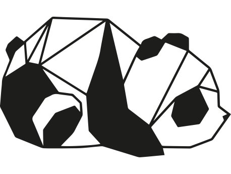 WALLXPERT Dekorativni metalni zidni dodatak Panda2