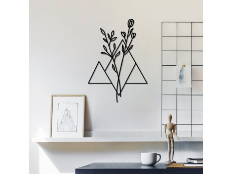 WALLXPERT Dekorativni metalni zidni dodatak Flower M