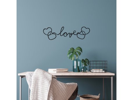 WALLXPERT Dekorativni metalni zidni dodatak Love 491