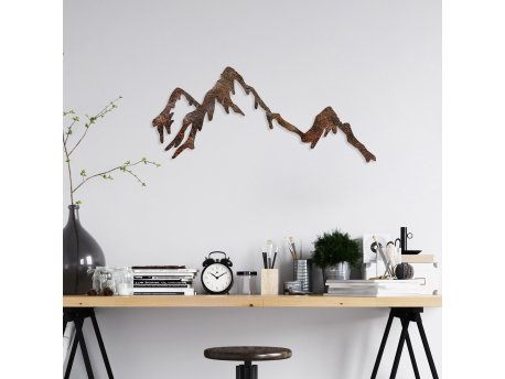 WALLXPERT Dekorativni metalni zidni dodatak Rusty Mountain