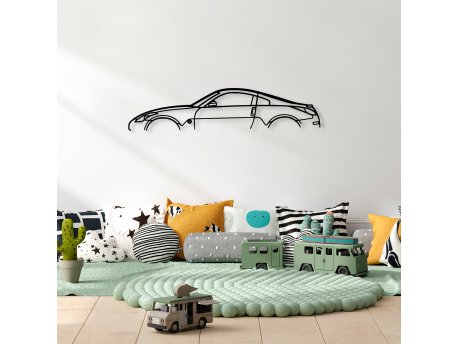 WALLXPERT Dekorativni metalni zidni dodatak Nissan 350Z Silhouette
