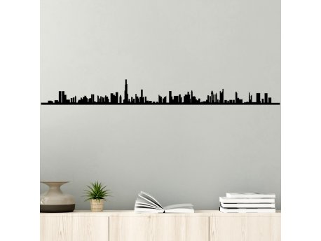 WALLXPERT Dekorativni metalni zidni dodatak Dubai Skyline