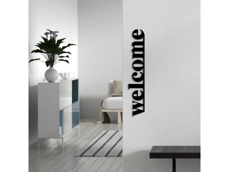 WALLXPERT Dekorativni metalni zidni dodatak Welcome
