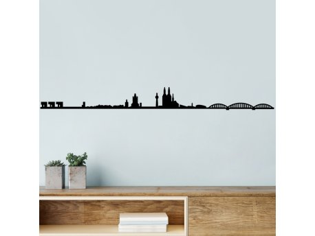 WALLXPERT Dekorativni metalni zidni dodatak Cologne Skyline
