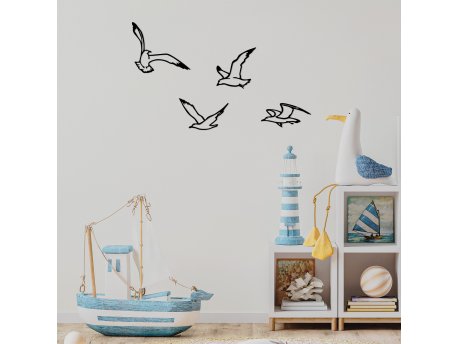 WALLXPERT Dekorativni metalni zidni dodatak Birds Sorty 443