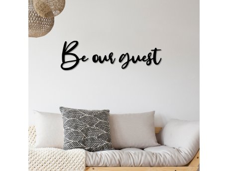 WALLXPERT Dekorativni metalni zidni dodatak Be Our Guest