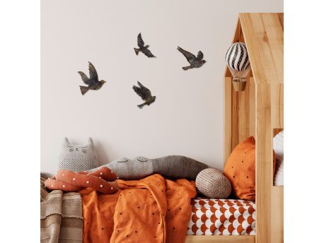 WALLXPERT Dekorativni metalni zidni dodatak Birds 1