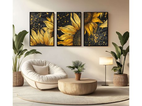 WALLXPERT Dekorativna uramljena MDF slika (3 komada) Mp3 00105 30 x 40