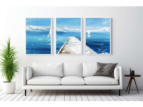 WALLXPERT Dekorativna uramljena MDF slika (3 komada) Mp3 00106 30 x 40