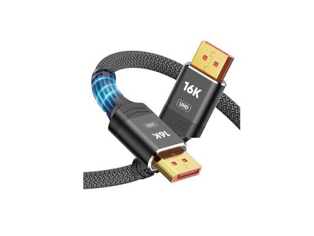 E-GREEN Kabl DisplayPort 2.1 M/M 16K/80Hz 2m, crni