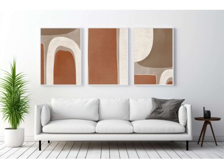 WALLXPERT Dekorativna uramljena MDF slika (3 komada) Mp3 00112 30 x 40