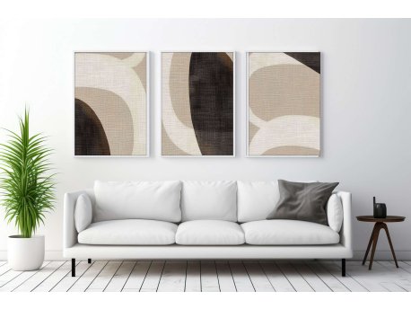 WALLXPERT Dekorativna uramljena MDF slika (3 komada) Mp3 00113 30 x 40