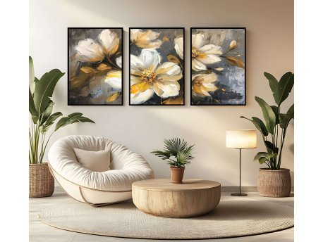 WALLXPERT Dekorativna uramljena MDF slika (3 komada) Mp3 00117 30 x 40