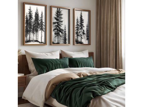 WALLXPERT Dekorativna uramljena MDF slika (3 komada) GE267 L