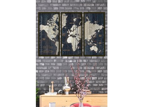 WALLXPERT Dekorativna uramljena MDF slika (3 komada) Artsmdfdkset15