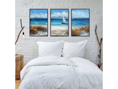 WALLXPERT Dekorativna uramljena MDF slika (3 komada) Mp3 00101 21 x 30