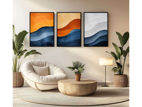 WALLXPERT Dekorativna uramljena MDF slika (3 komada) Mp3 00102 21 x 30