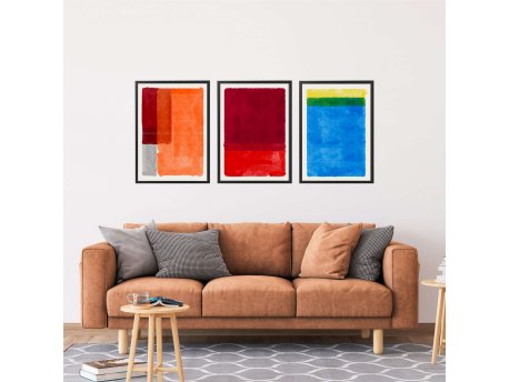 WALLXPERT Dekorativna uramljena MDF slika (3 komada) Mp3 00122 21 x 30