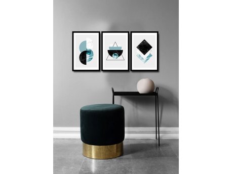 WALLXPERT Dekorativna uramljena MDF slika (3 komada) 3Psctcız 002