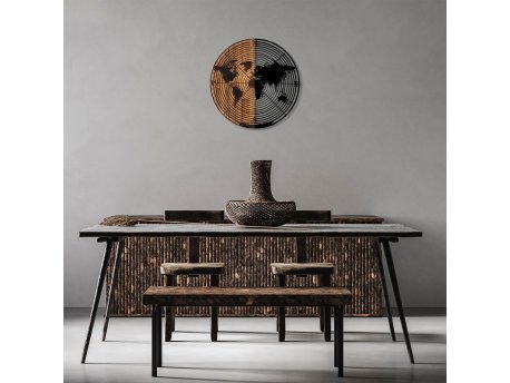 WALLXPERT Dekorativni drveni zidni dodatak World Map 321