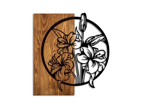WALLXPERT Dekorativni drveni zidni dodatak Flowers