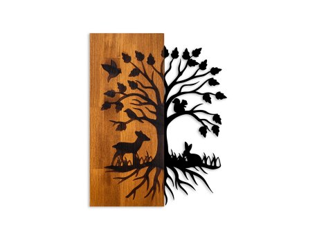 WALLXPERT Dekorativni drveni zidni dodatak Nature