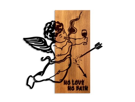 WALLXPERT Dekorativni drveni zidni dodatak Wine & Eros