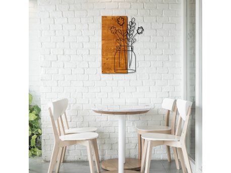 WALLXPERT Dekorativni drveni zidni dodatak Cicek2