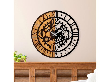 WALLXPERT Dekorativni drveni zidni sat Wooden Clock 59