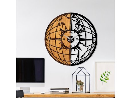WALLXPERT Dekorativni drveni zidni sat Wooden Clock 70