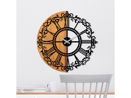 WALLXPERT Dekorativni drveni zidni sat Wooden Clock 63
