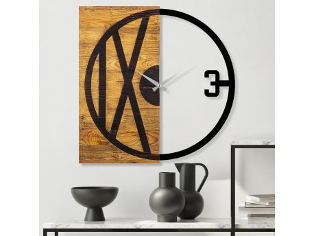 WALLXPERT Dekorativni drveni zidni sat Wooden Clock 24