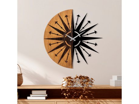 WALLXPERT Dekorativni drveni zidni sat Wooden Clock 75