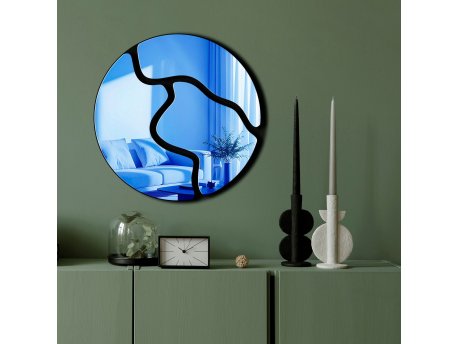 WALLXPERT Dekorativno ogledalo Ozgl507 Blue