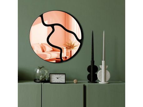 WALLXPERT Dekorativno ogledalo Ozgl507 Rose Gold