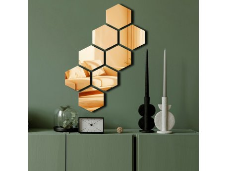 WALLXPERT Dekorativno ogledalo Ozgl525 Gold