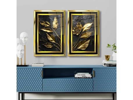 WALLXPERT Dekorativna slika u ramu (2 komada) 2P4363Kromaltınct 002