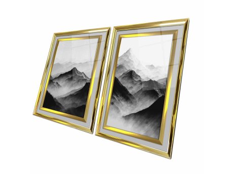 WALLXPERT Dekorativna slika u ramu (2 komada) 2P4363Kromaltınct 004