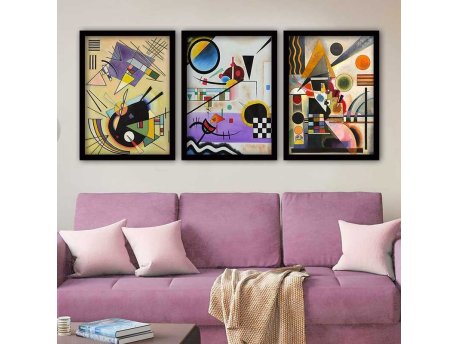 WALLXPERT Dekorativna slika u ramu (3 dela) 3SC_UN84644_5575
