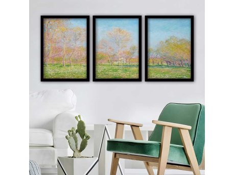 WALLXPERT Dekorativna slika u ramu (3 dela) 3SC_UN3896329_5575