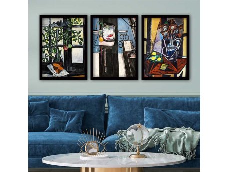 WALLXPERT Dekorativna slika u ramu (3 dela) 3SC_UNPP04_5575