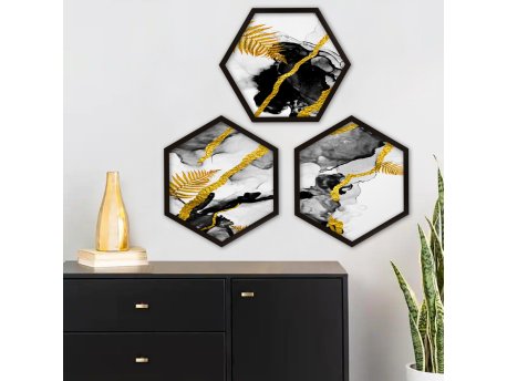 WALLXPERT Dekorativna slika u ramu (3 dela) 6GEN1281007012