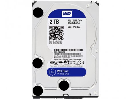 WESTERN DIGITAL 2TB 3.5'' SATA III 64MB 5.400rpm WD20EZRZ Blue