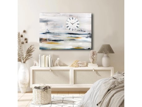 WALLXPERT Dekorativni zidni sat od platna 70100CS 032