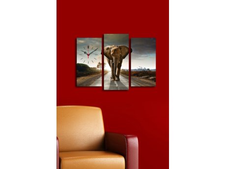 WALLXPERT Dekorativni zidni sat od platna (3 komada) 3PATCS 20