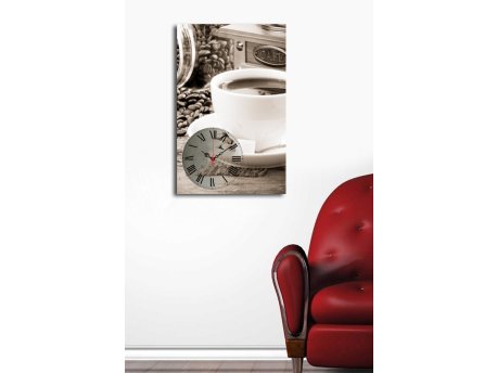 WALLXPERT Dekorativni zidni sat od platna 5070CS 69