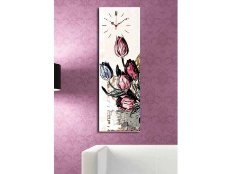 WALLXPERT Dekorativni zidni sat od platna 3090CS 32