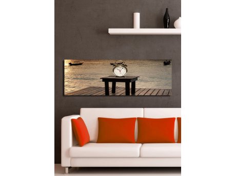 WALLXPERT Dekorativni zidni sat od platna 3090CS 6