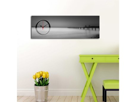 WALLXPERT Dekorativni zidni sat od platna 3090CS 41